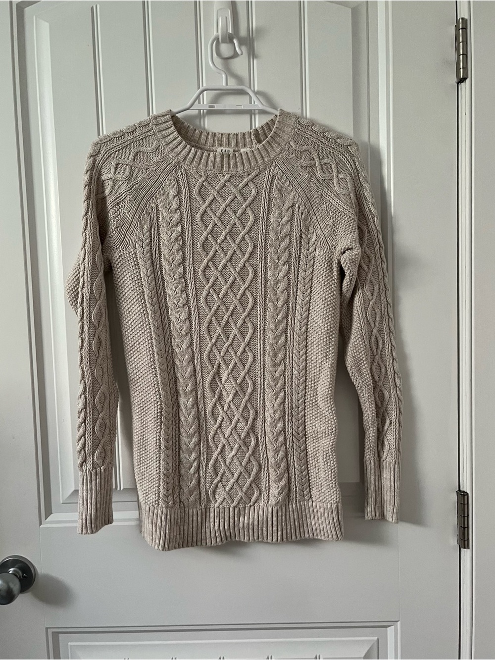 100% cotton cableknit pullover